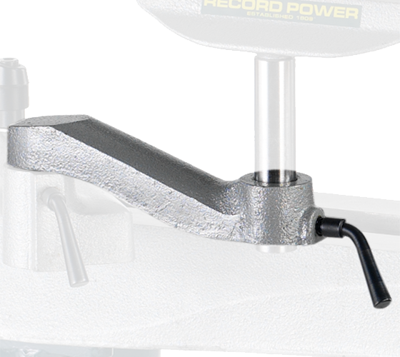 Record Power Coronet Herald Cast Iron Outrigger - Lathe Accessories, used in conjunction with the rotating headstock,