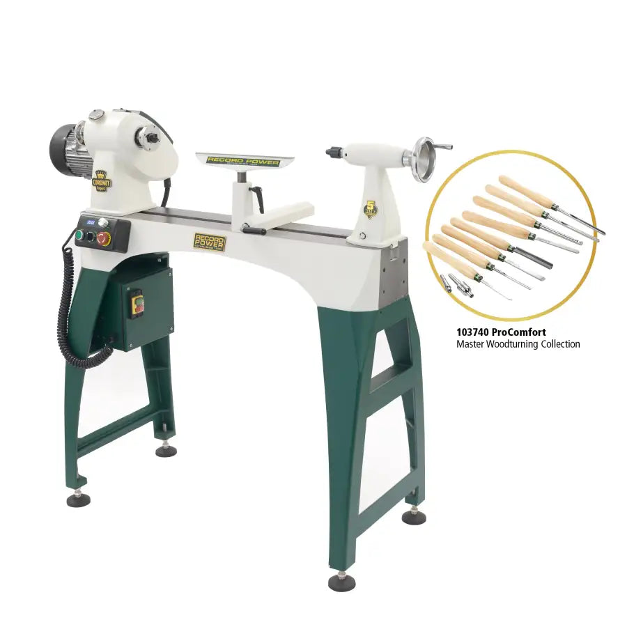 Record Power Coronet Regent Woodturning Lathe & ProComfort Master Collection Package - Lathes - Fast shipping