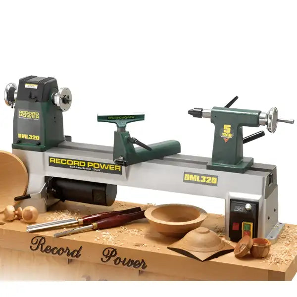 Record Power DML320 Woodturning Lathe - Lathes The woodturning lathe offers fantastic value for money, being compact
