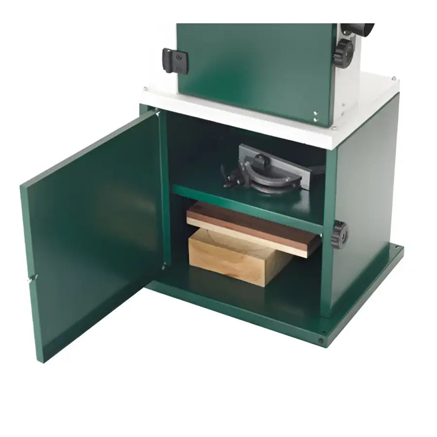 Integral Cabinet Base The cabinet provides useful storage space for tools and timber.