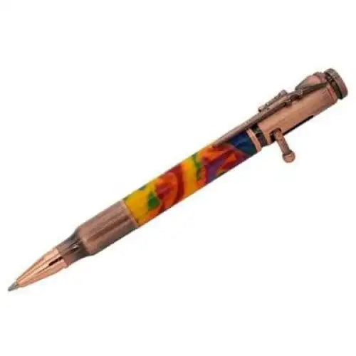 Rifle Bolt Pen Kit Antique Rose Copper - Kits Other platings are available including / Bronze Black Enamel Chrome