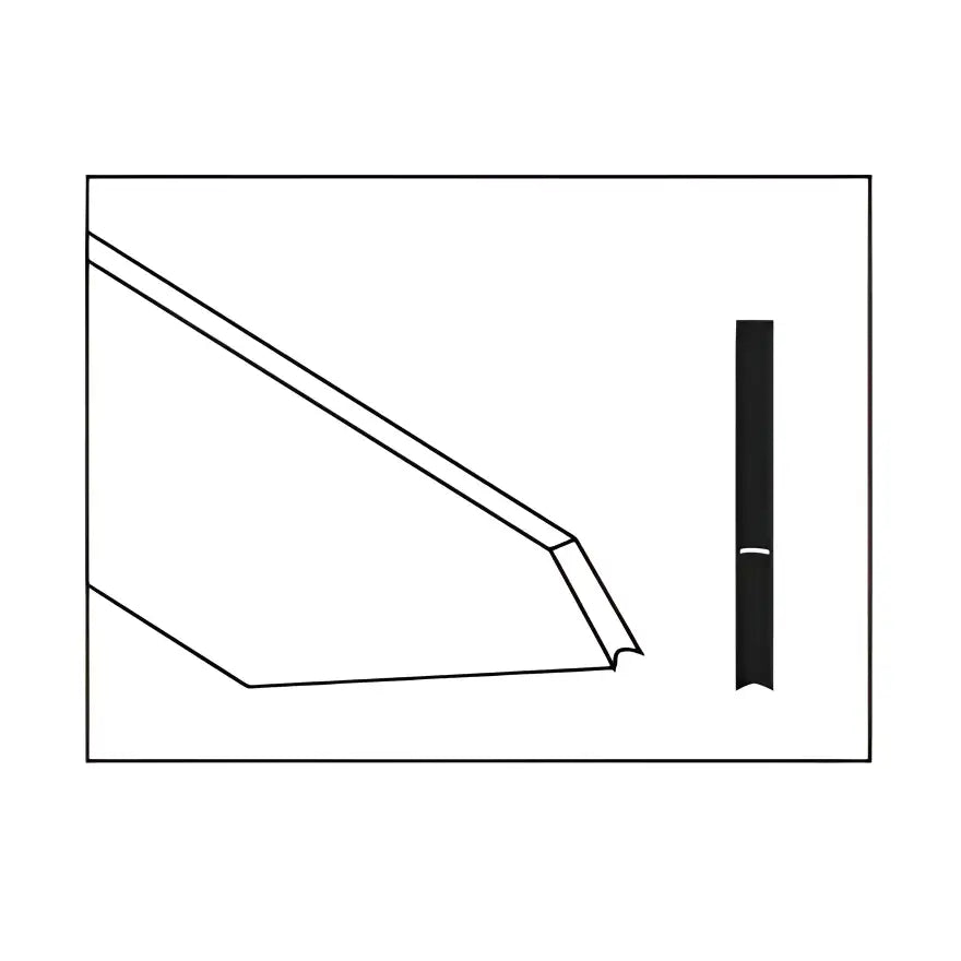 Robert Sorby Slim Fluted Parting Tool This features a radically new and unique cutting profile with a blade profile of only 2mm. The long bevel has a flute which is the cutting face. The small bevel is the sharpening face. When parting off this unique arrangement causes the tip to always cut at a shear cutting angle of 45°, producing a finish without equal from a parting tool, virtually eliminating the need for sanding.