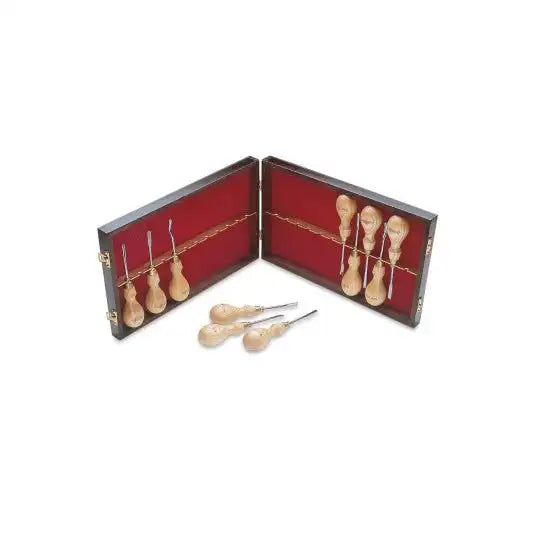 Set of 12 Micro Woodcarving Tools - Robert Sorby (512) - Wood Carving The full range is available in a polished wooden