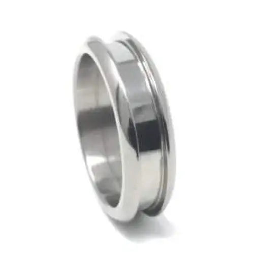 Titanium Bevelled ring core blank with screw 6mm (3mm groove) - Ring Cores - Fast shipping