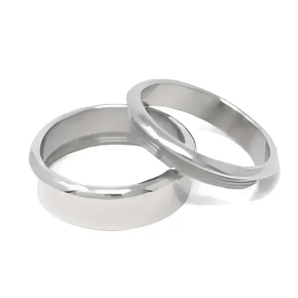 Titanium ring core with bevelled edge & screw fitment (9mm - 6mm groove) - Ring Cores - Fast shipping