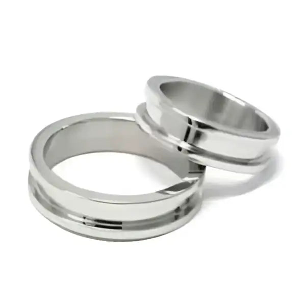 Two piece 6mm Stainless Steel Ring Core & Screw Fit - Cores 2 Comfort Quality Band with a width and fitment Flat edges