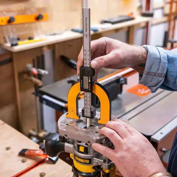 UJK Digital Height Gauge - Measuring Precise depth setting for saw blades and router cutters Stable durable,