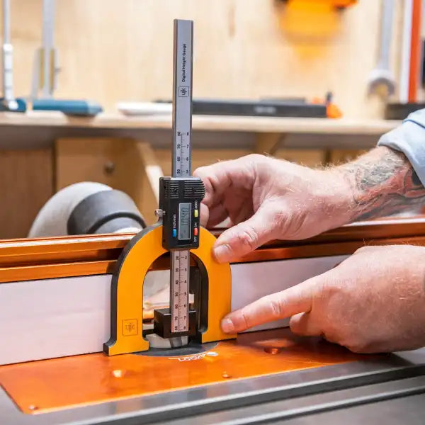 UJK Digital Height Gauge - Measuring Precise depth setting for saw blades and router cutters Stable durable,