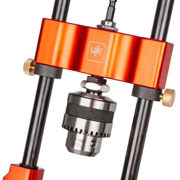 UJK Drill Guide with 10mm Chuck - Joinery Achieve accurate, straight holes every time the Technology Secure angle