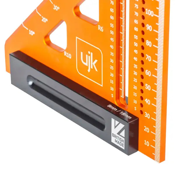 UJK Professional Woodworker’s Marking Square 150mm - & Measuring grade woodworkers square British made, CNC-machined