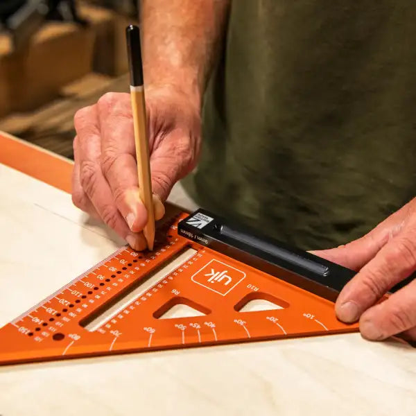 UJK Professional Woodworker’s Marking Square 150mm - & Measuring grade woodworkers square British made, CNC-machined