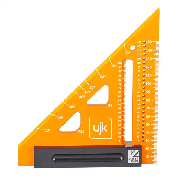 UJK Professional Woodworker’s Marking Square 150mm - & Measuring grade woodworkers square British made, CNC-machined