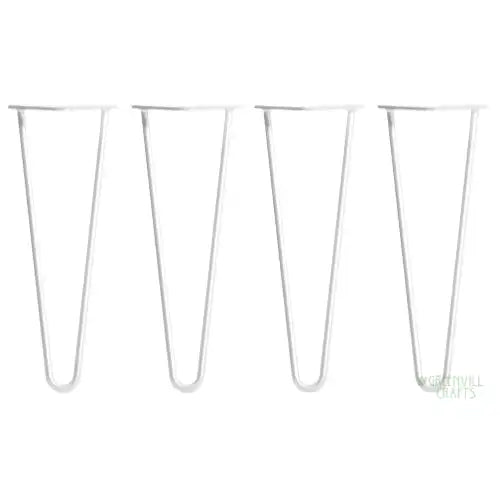 White Hairpin Table Legs - 14’’ / 35cm - Sized 14 / Coffee table size Set of 4 legs with screws. The are made from 10cm