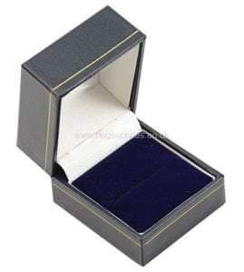 Blue Leatherette Ring Box - Boxes - Fast shipping
