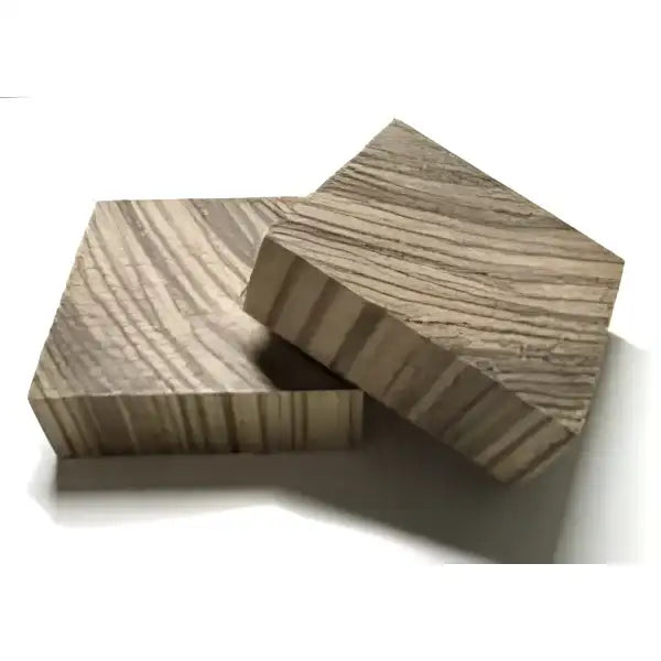 Zebrano Ring Blanks - Wood Size approx 40mm x 14mm The 2 images show the ring blank with and without a light rubbing