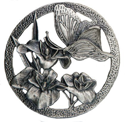 Butterfly - Decorative Pewter Lid (Potpourri) Craft Supplies