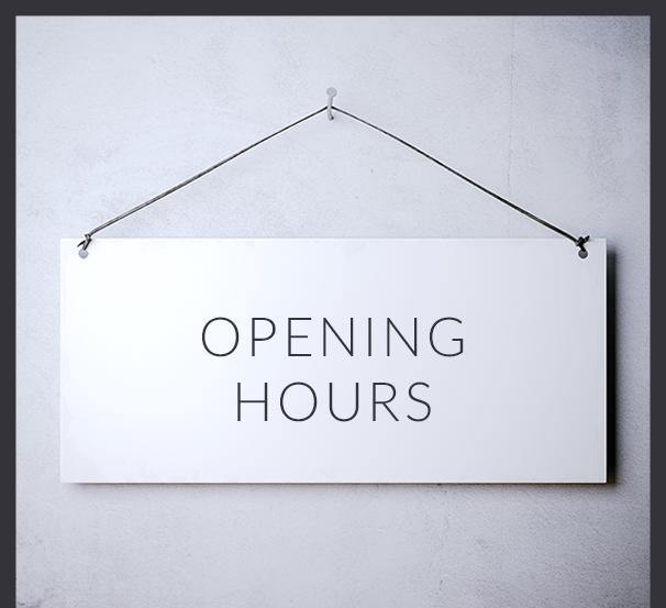 Opening hours w/c 4th October 2021 Greenvill Crafts