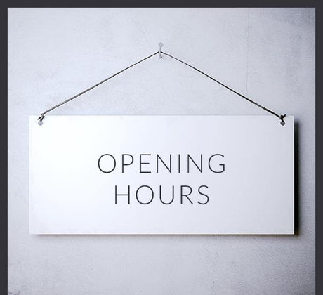 Opening hours w/c 4th October 2021