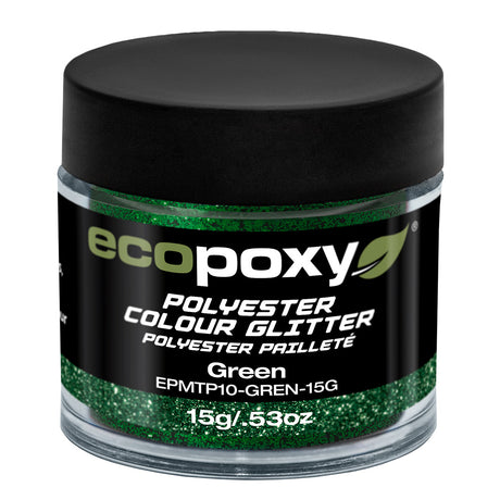 Ecopoxy 22g Polyester Colour Glitter - Green