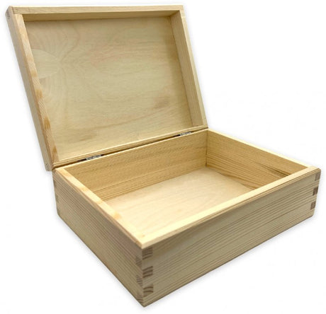Rectangular Keepsake Box (No Clasp) - Pyrography Project - Keep your most precious items in this lovely, plain wooden