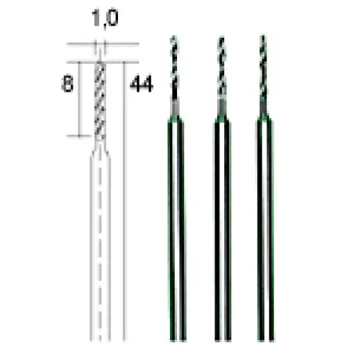 1.0mm HSS DRILL BITS (PK 3) - These high-speed steel (HSS) provide reliable, precise drilling for model making,