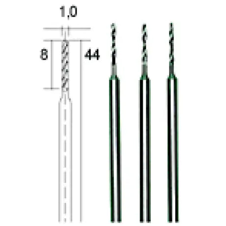 1.0mm HSS DRILL BITS (PK 3) - These high-speed steel (HSS) provide reliable, precise drilling for model making,