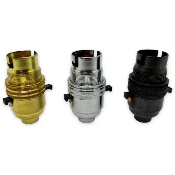 1/2’’ - 13mm Bronze Lamp Holder - Project Kit Unique safety switch lamp holder that automatically switches