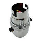 1/2’’ - 13mm Chrome Lamp Holder - Project Kit Unique safety switch lamp holder that automatically switches