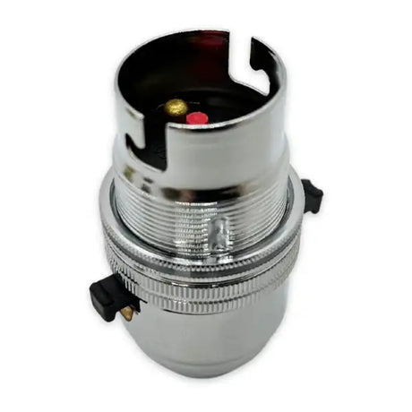 1/2’’ - 13mm Chrome Lamp Holder - Project Kit Unique safety switch lamp holder that automatically switches