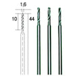 1.6mm HSS DRILL BITS (PK 3) - These high-speed steel (HSS) are suited to general precision drilling in model making,