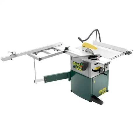 10’’ Cabinet Makers’ saw with Heavy Duty Sliding Beam & Squaring Frame - Record Power - Table Saws The TS250RS features