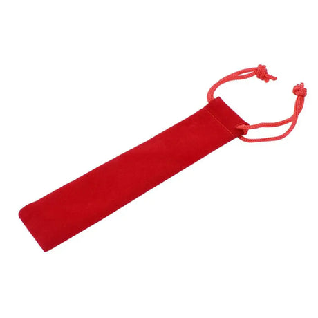 red 10 pack Velvet Drawstring Pen Pouches