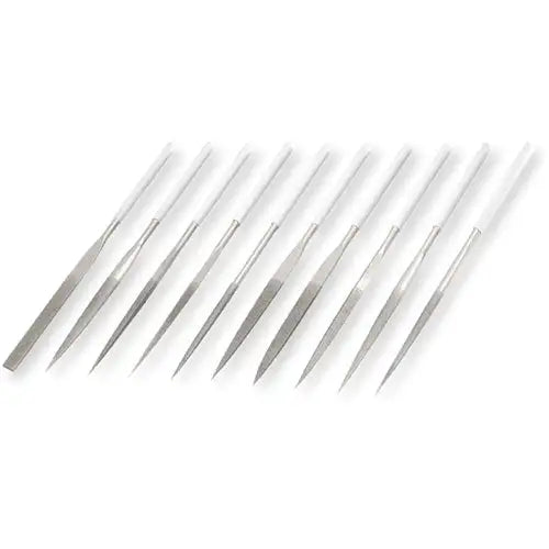 10PC NEEDLE DIAMOND FILE SET 140MM OA 50MM - Files - Fast shipping