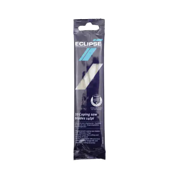 14 TPI Coping Saw Blades -10 Pack - Eclipse Tools - Replacement blades for straight or profile sawing of wood up