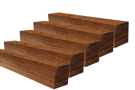 Tamboti Pen Blanks - woodturning exotic hardwood pen blanks 5 Pack