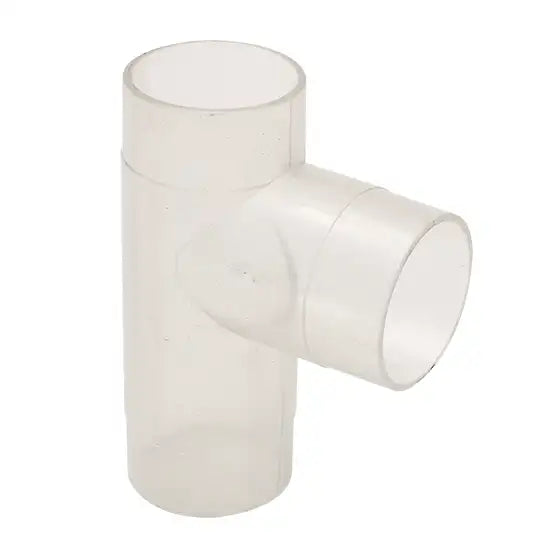 2.5 Inch Clear Plastic T Fitting - Record Power - Dust Extraction Accessories