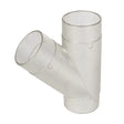2.5 Inch Clear Plastic Y Fitting - Record Power - Dust Extraction Accessories connector for use in diameter workshop