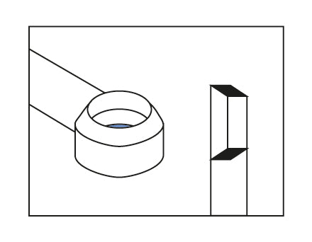 Robert Sorby unhandled Ring Tool (845H) Designed specifically for end grain hollowing. The dual bevels allow for hollowing of internal curved surfaces and flat bottomed vessels..  These tools produce an unrivalled surface finish on end grain. Ideal for goblets and egg cups. Comes complete with full instructions
