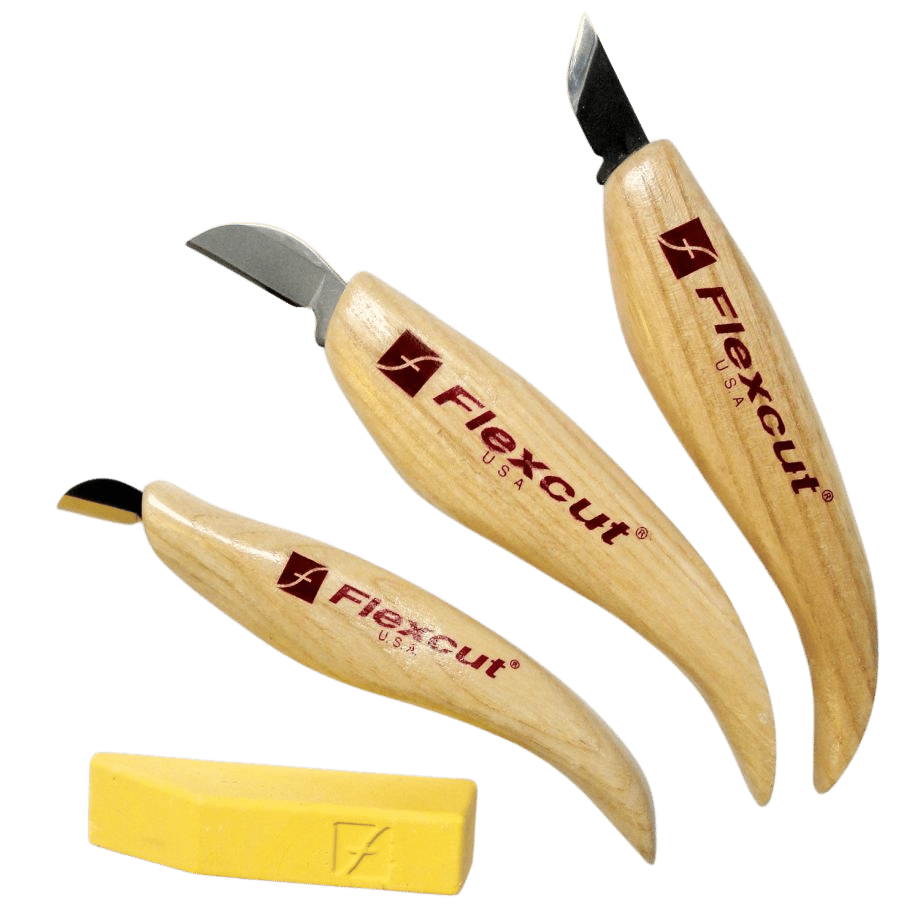 Flexcut 3 Piece Chip Carving Set - KN115 | Wood Carving Kit