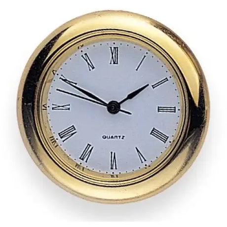 36mm Gold Finish Watch Insert - A watch insert. It has a white face with gold outer rim and is fitted using small