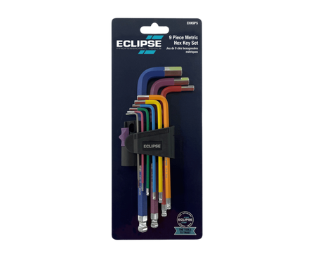  EHK9PS - Eclipse Professional Tools 9 piece Colour Coded Metric Hex Key Set