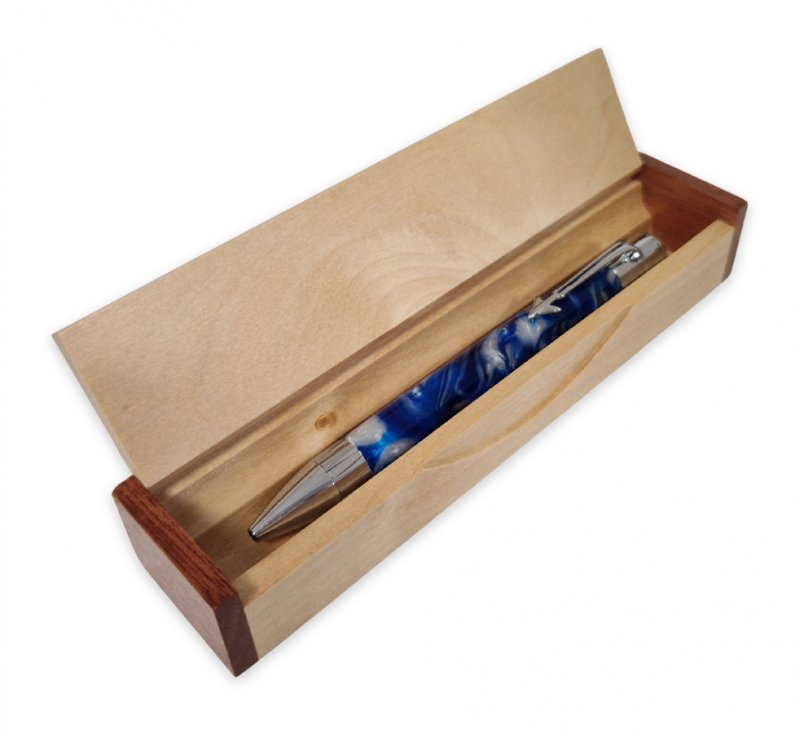 SIngle Pen Wooden Presentation Box (Square) Craft Supplies