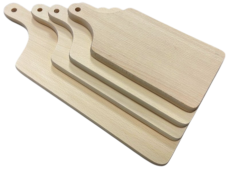 Beech wooden paddle cutting boards or serving platters for pyrography or resin decorations