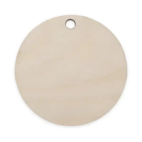 5cm Round Keyring Pyrography Blank - A round shaped birch ply wooden blank, suitable for making your very own keyring