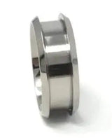 Titanium ring core - Bevelled Edges - 8mm with 5mm insert groove - Ring Cores - Fast shipping