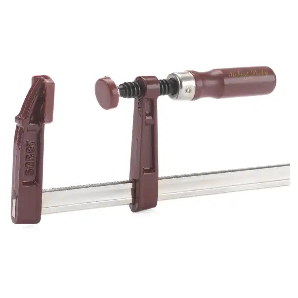 600mm 24’’ 80mm depth Screw Clamp - Robert Sorby Select - Cast iron heads and nickel plated bar for maximum strength