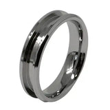 6mm Inlay Stainless Steel Ring Core (Bevelled Edge) - Cores Comfort fit quality 316L 8mm with a 3mm groove Bevelled
