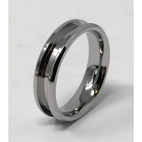 6mm Inlay Stainless Steel Ring Core (Bevelled Edge) - Cores Comfort fit quality 316L 8mm with a 3mm groove Bevelled