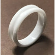 6mm Inlay White Ceramic Ring Core - Cores with Single Channel Comfort fit A quality making 3mm & bevelled edges Sizes