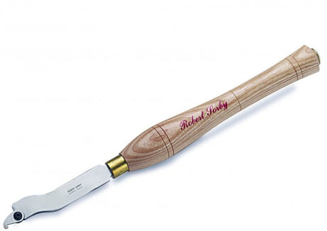 The Robert Sorby Mushroom Tool uses the standard shaft and handle with a cutter particularly suitable for undercutting the cap of a mushroom, but may be adapted for undercutting.